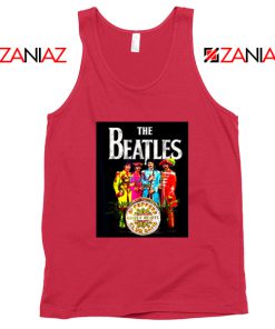 Lonely Hearts Band Tank Top The Beatles Tank Top Size S-3XL Red