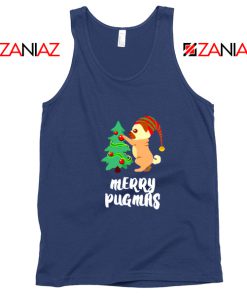 Funny Merry Pugmas Christmas Tank Top