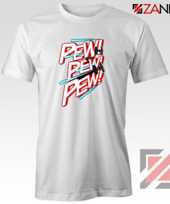 Pew Pew Pew Graphic T-Shirt Star Wars Fighter Tee Shirt Size S-3XL White