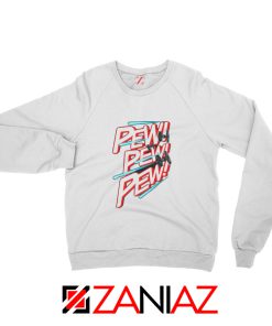 Pew Pew Pew Sweatshirt Star Wars Fighter Sweatshirt Size S-2XL White