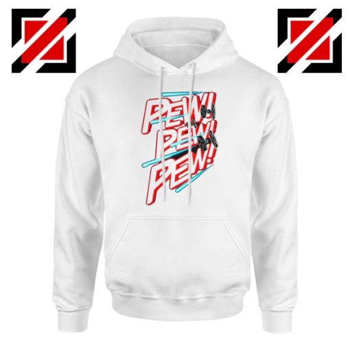 Pew Pew Pew Graphic Hoodie Star Wars Fighter Hoodie Size S-2XL White