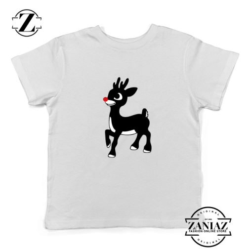 Red Nose Reindeer Youth Tshirt Ugly Christmas Kids T Shirt White