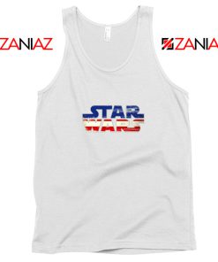 Star Wars American Flag Tank Top Star Wars Serial Film Tank Top White