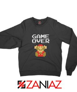 Super Mario Fall Sweatshirt Game Over Mario Best Sweatshirt Size S-2XL Black