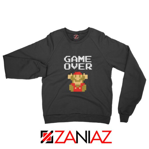 Super Mario Fall Sweatshirt Game Over Mario Best Sweatshirt Size S-2XL Black