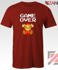 Super Mario Fall Tee Shirt Game Over Mario Best T-shirt Size S-3XL Red