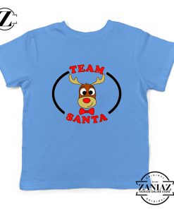 Cute Cartoon Team Santa Reindeer Kids T-Shirt