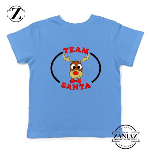 Cute Cartoon Team Santa Reindeer Kids T-Shirt