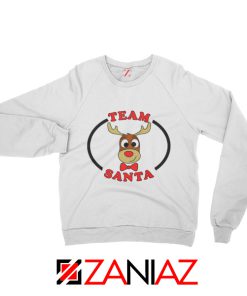 Team Santa Best Sweatshirt Reindeer Male Sweatshirt Size S-2XL White