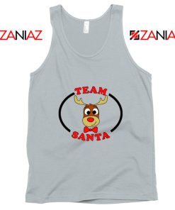 Team Santa Best Tank Top Reindeer Male Tank Top Size S-3XL Silver