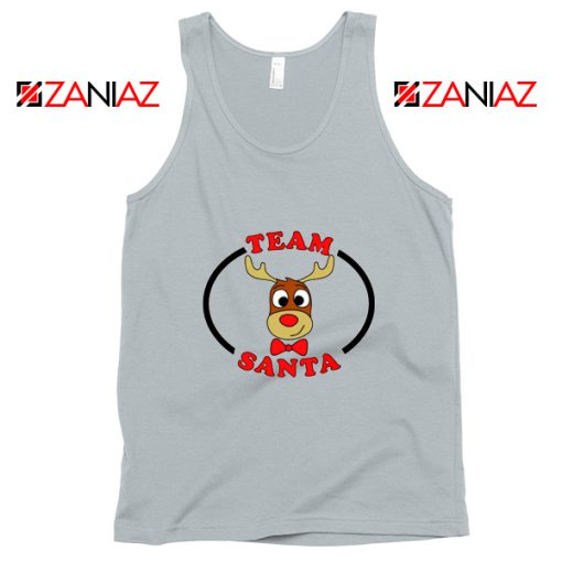 Team Santa Best Tank Top Reindeer Male Tank Top Size S-3XL Silver