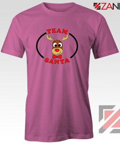 Team Santa Best Tshirt Reindeer Male Tee Shirt Size S-3XL Pink