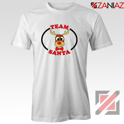 Team Santa Best Tshirt Reindeer Male Tee Shirt Size S-3XL White