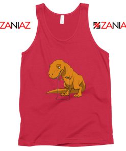 Tyrannosaurus Rex Tank Top Animal Fitness Tank Top Size S-3XL Red