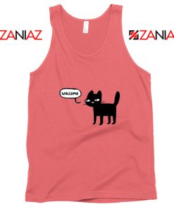 Wellcome Black Cat Tank Top Best Cat Lover Tank Top Size S-3XL Coral