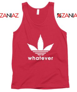 Whatever Womens Marijuana Adidas Logo Parody Tank Top Size S-3XL Red