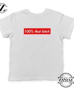 100% That Bitch Box Kids Shirt Lizzo Concert Youth T-Shirt Size S-XL White