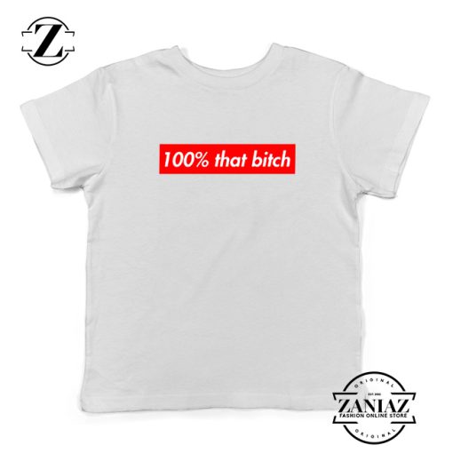 100% That Bitch Box Kids Shirt Lizzo Concert Youth T-Shirt Size S-XL White