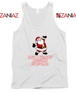 Awesome Christmas Tank Top Ugly Christmas Tank Top Size S-3XL White