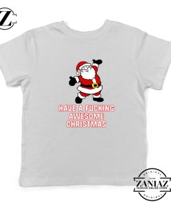 Awesome Christmas Youth T-Shirt Ugly Christmas Kids T-Shirt White