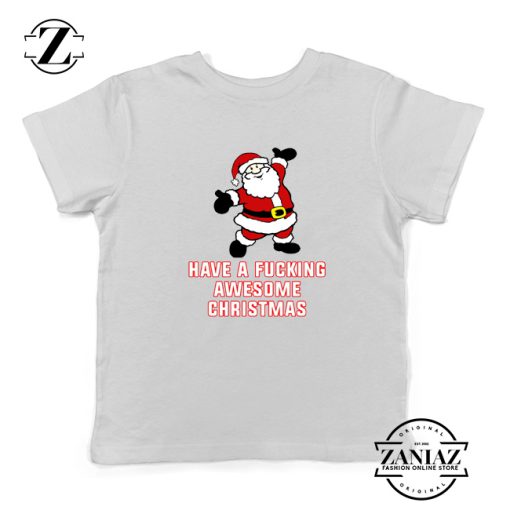 Awesome Christmas Youth T-Shirt Ugly Christmas Kids T-Shirt White