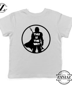 Boba Fett This Is The Way Youth Shirt Star Wars Merch Kids Tee Shirt White