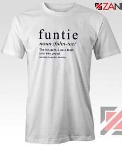 Buy Funtie Women T-Shirt Funny Aunt Tee Shirt Size S-3XL White