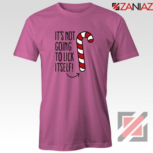 Candy Cane T-Shirt Funny Gift Christmastide Tee Shirt Size S-3XL Pink