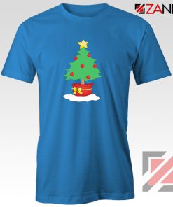 Christmas Tree Tee Shirt Ugly Christmas Best T-Shirt Size S-3XL Blue