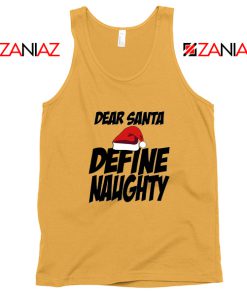 Funny Quote Define Naughty Santa Tank Top