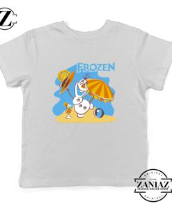 Frozen Olaf Playing Kids Shirt Disney Youth Tee Shirt Size S-XL White