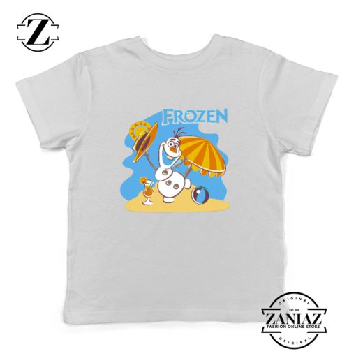 Frozen Olaf Playing Kids Shirt Disney Youth Tee Shirt Size S-XL White