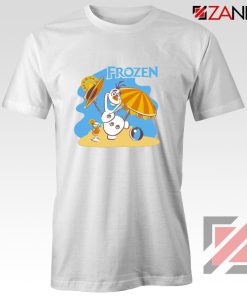 Frozen Olaf Playing Tee Shirt Disney Women T-Shirt Size S-3XL White