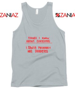 Funny Christmas I Santa Has Diabetes Tank Top