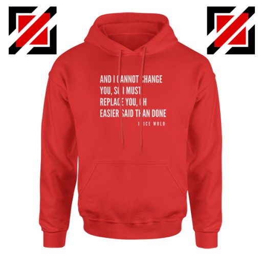 Juice WRLD Hip Hop Hoodie American Rapper Hoodie Size S-2XL Red