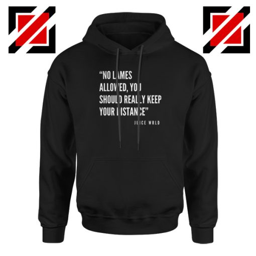 Juice WRLD Black & White Lyrics Hoodie