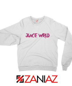 Juice WRLD Logo Pink Sweatshirt Rapper Hiphop Sweatshirt Size S-2XL White