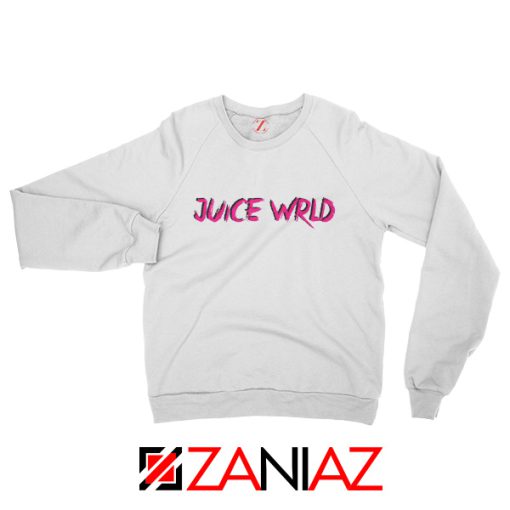 Juice WRLD Logo Pink Sweatshirt Rapper Hiphop Sweatshirt Size S-2XL White