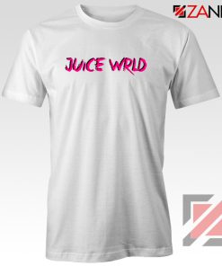 Juice WRLD Logo Pink T-Shirt Rapper Hiphop Tee Shirt Size S-3XL White