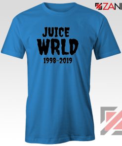 Juice WRLD RIP T-Shirt Women Music Tee Shirt Size S-3XL Blue