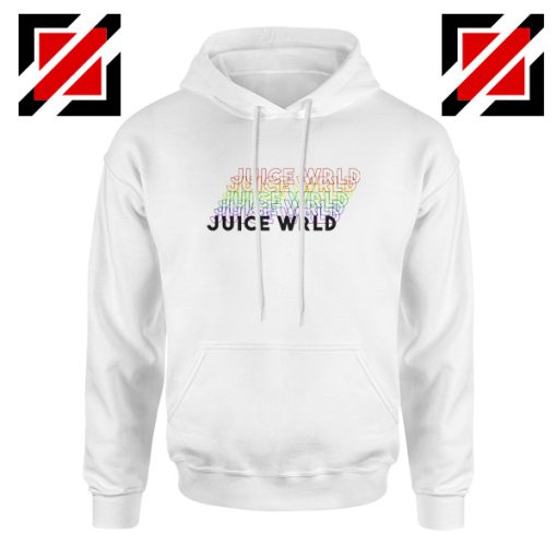 Juice Wrld Rainbow Hoodie Juice Wrld Hoodie Size S-2XL White