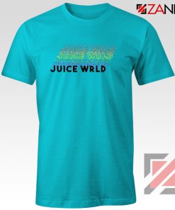 Juice Wrld Rainbow Tee Shirt Juice Wrld T-Shirt Size S-3XL Light Blue