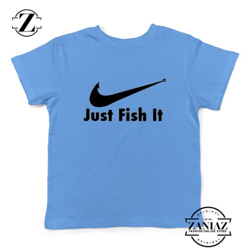 Just Fish It Nike Logo Kids T-shirt