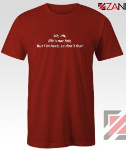 Life Is Not Fair Lyric T-Shirt Juice WRLD Tee Shirt Size S-3XL Red