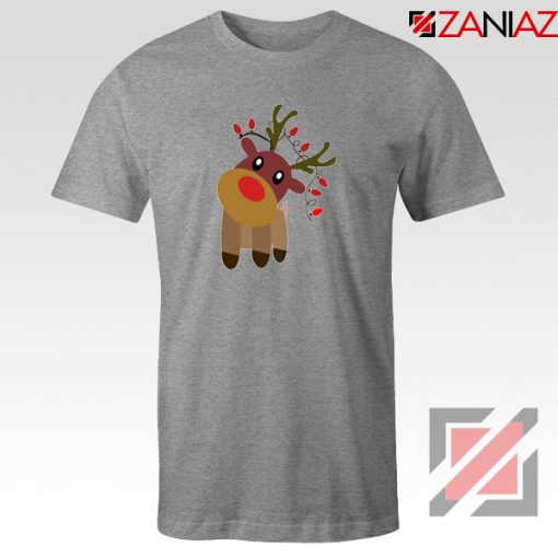 Little Deer Christmas T-Shirt Christmas Gift Idea T-Shirt Size S-3XL Sport Grey