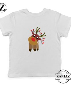 Little Deer Christmas Youth Shirt Christmas Gift Idea Kids Shirt White