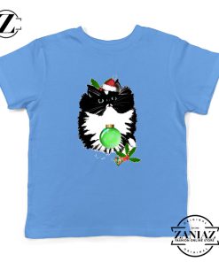 Little Tuxedo Kitten Christmas Kids T-Shirt