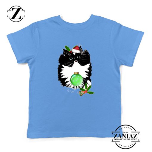 Little Tuxedo Kitten Christmas Kids T-Shirt