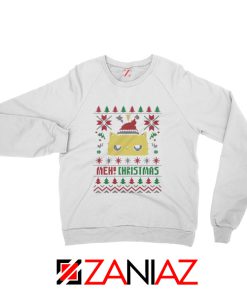 MEOW Christmas Sweatshirt Funny Ugly Christmas Sweatshirt Size S-2XL White