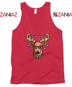 Reindeer Head Christmas Tank Top